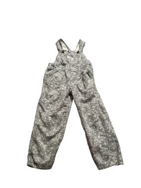 OshKosh B'gosh Green Floral Overalls Size 3T